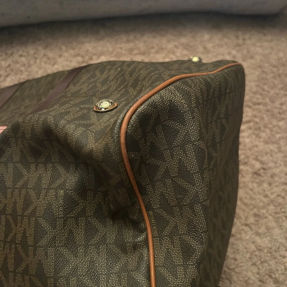 Michael Kors Brown Monogram duffle